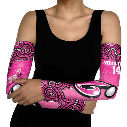 Sydney Sixers NAIDOC Week 2026 Custom Arm Sleeves 50 Years Deadly Indigenous Art Glitter Effect