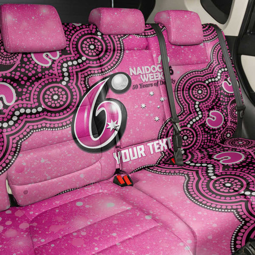 Sydney Sixers NAIDOC Week 2026 Custom Back Car Seat Cover 50 Years Deadly Indigenous Art Glitter Effect