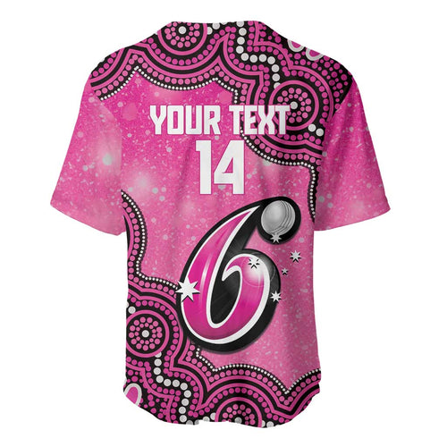 Sydney Sixers NAIDOC Week 2026 Custom Baseball Jersey 50 Years Deadly Indigenous Art Glitter Effect