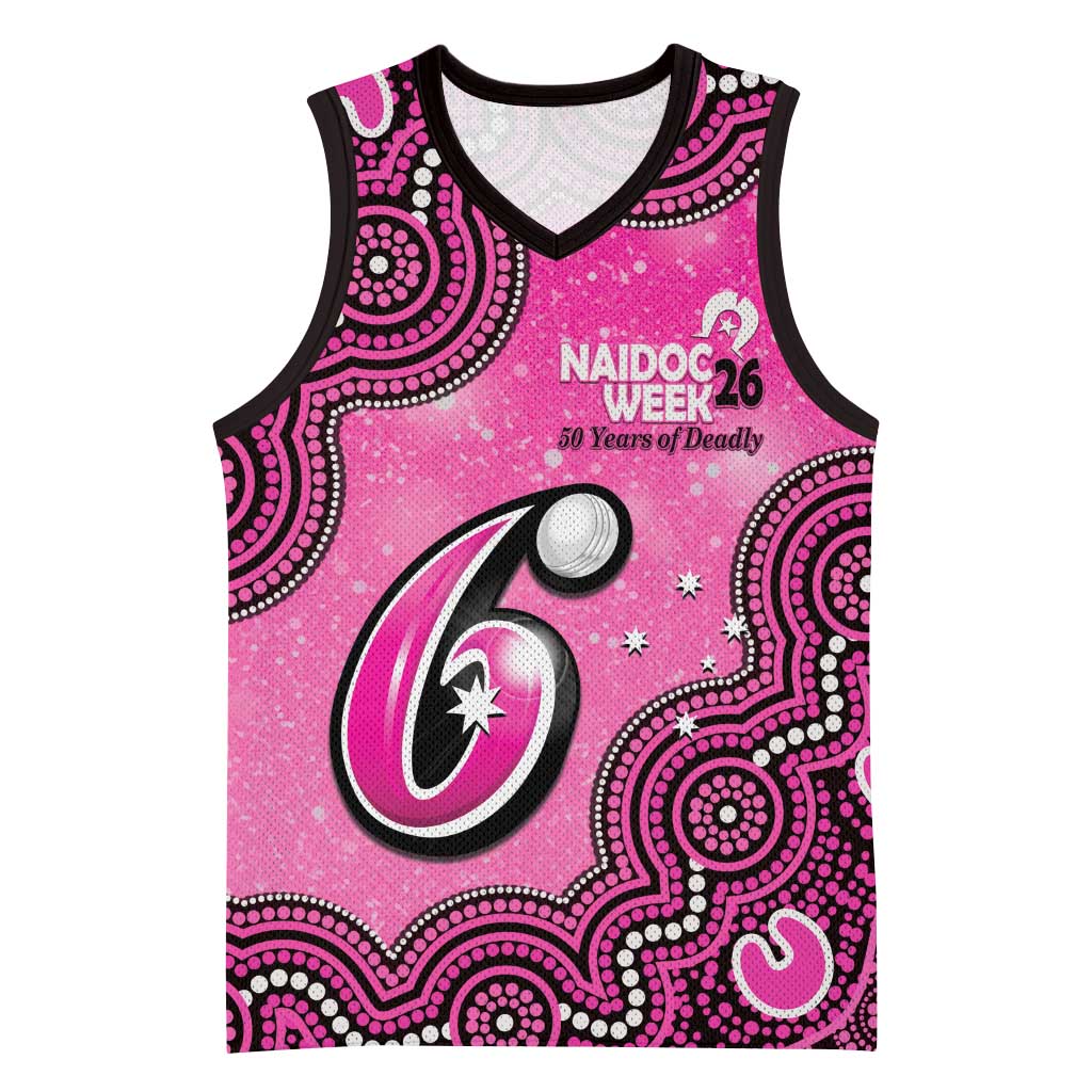 Sydney Sixers NAIDOC Week 2026 Custom Basketball Jersey 50 Years Deadly Indigenous Art Glitter Effect