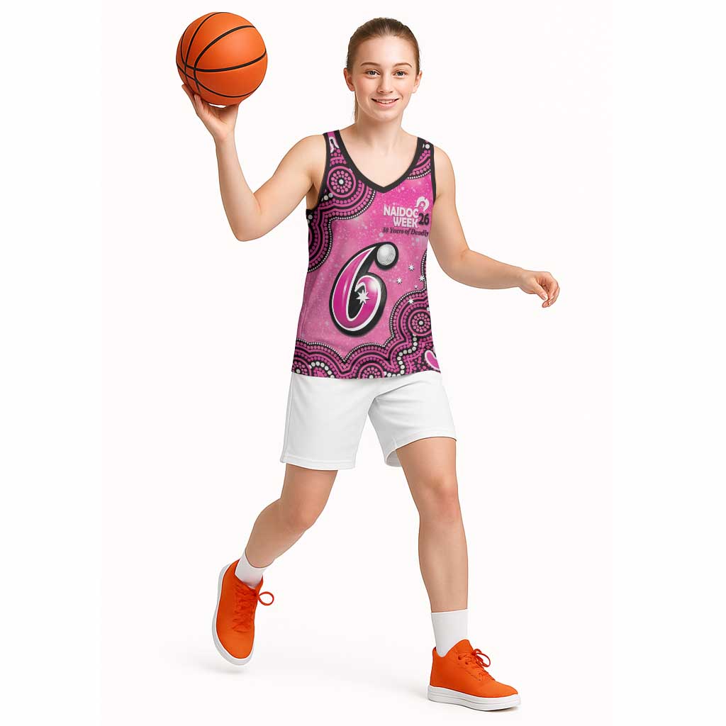 Sydney Sixers NAIDOC Week 2026 Custom Basketball Jersey 50 Years Deadly Indigenous Art Glitter Effect