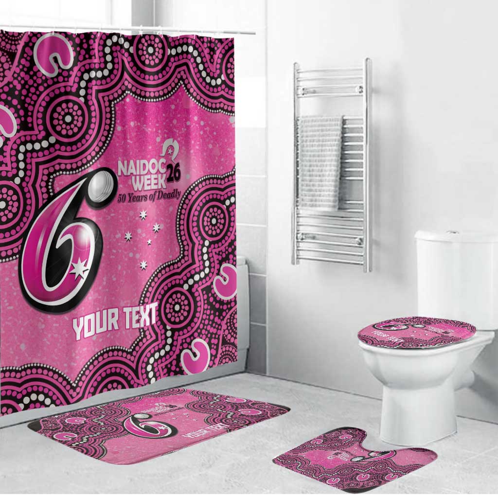 Sydney Sixers NAIDOC Week 2026 Custom Bathroom Set 50 Years Deadly Indigenous Art Glitter Effect