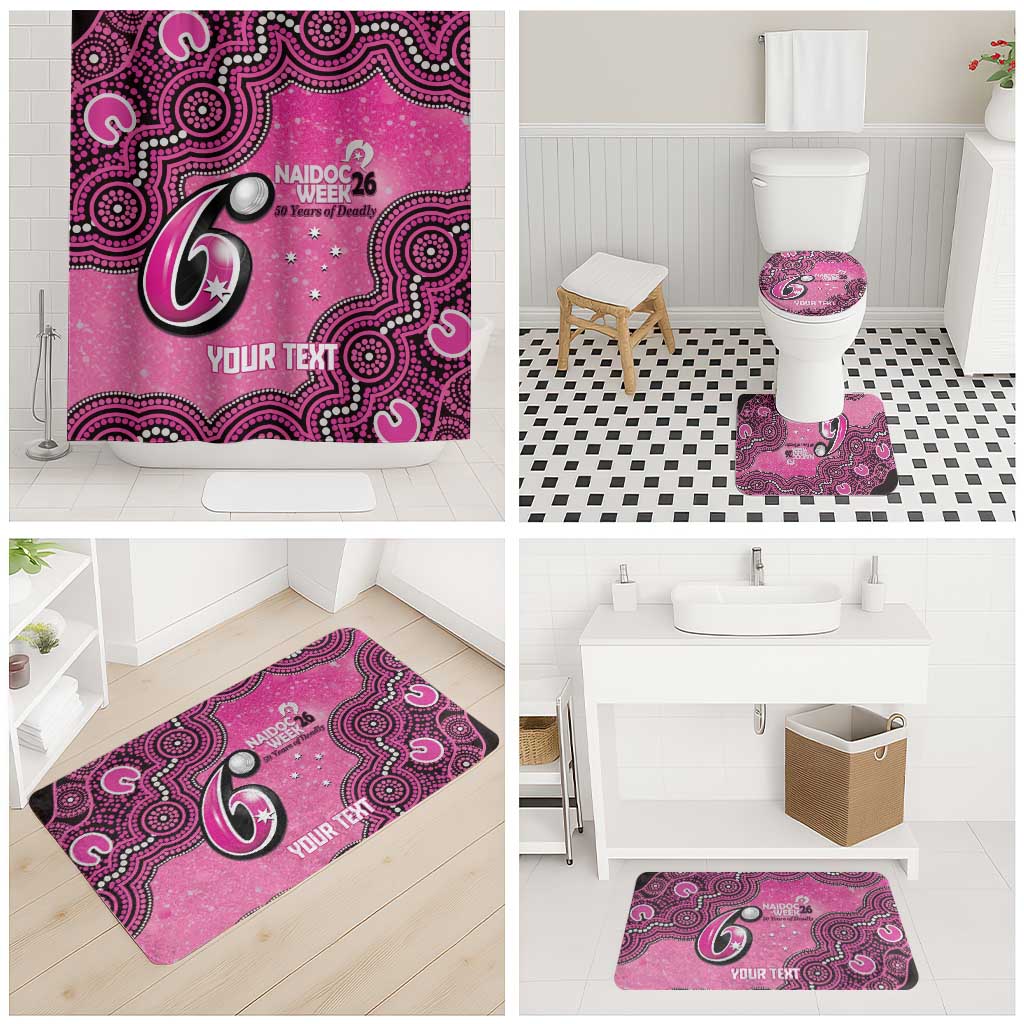 Sydney Sixers NAIDOC Week 2026 Custom Bathroom Set 50 Years Deadly Indigenous Art Glitter Effect