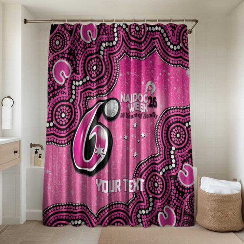 Sydney Sixers NAIDOC Week 2026 Custom Bathroom Set 50 Years Deadly Indigenous Art Glitter Effect