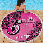 Sydney Sixers NAIDOC Week 2026 Custom Beach Blanket 50 Years Deadly Indigenous Art Glitter Effect