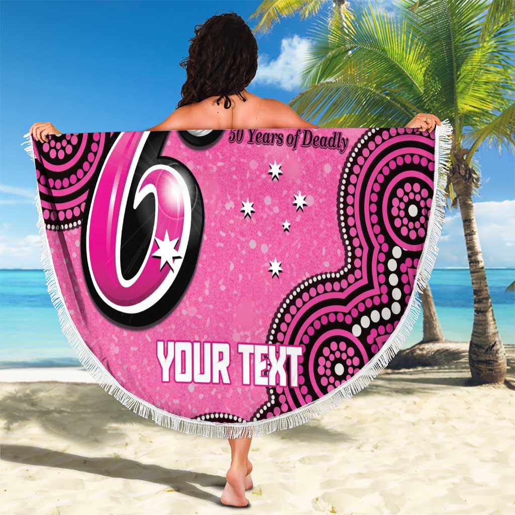 Sydney Sixers NAIDOC Week 2026 Custom Beach Blanket 50 Years Deadly Indigenous Art Glitter Effect