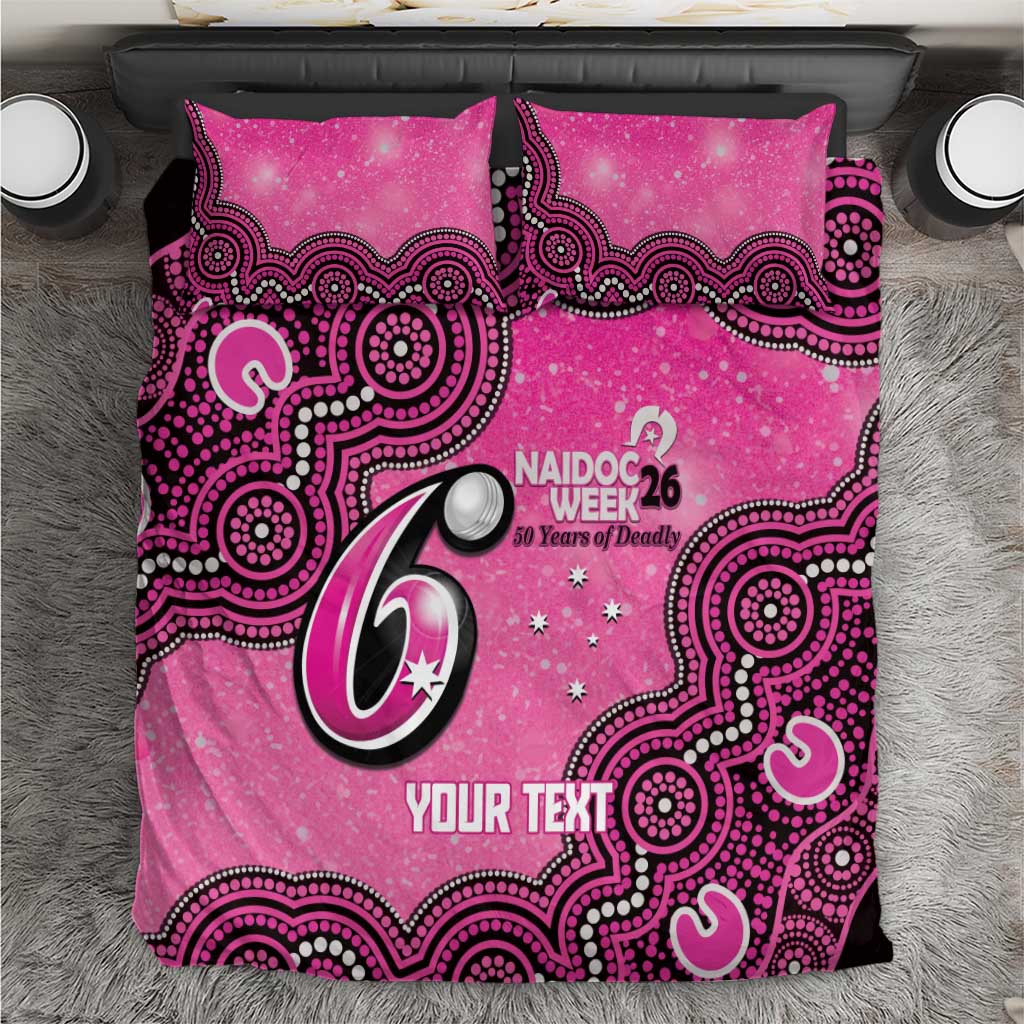 Sydney Sixers NAIDOC Week 2026 Custom Bedding Set 50 Years Deadly Indigenous Art Glitter Effect
