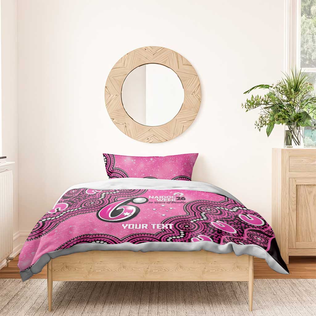 Sydney Sixers NAIDOC Week 2026 Custom Bedding Set 50 Years Deadly Indigenous Art Glitter Effect