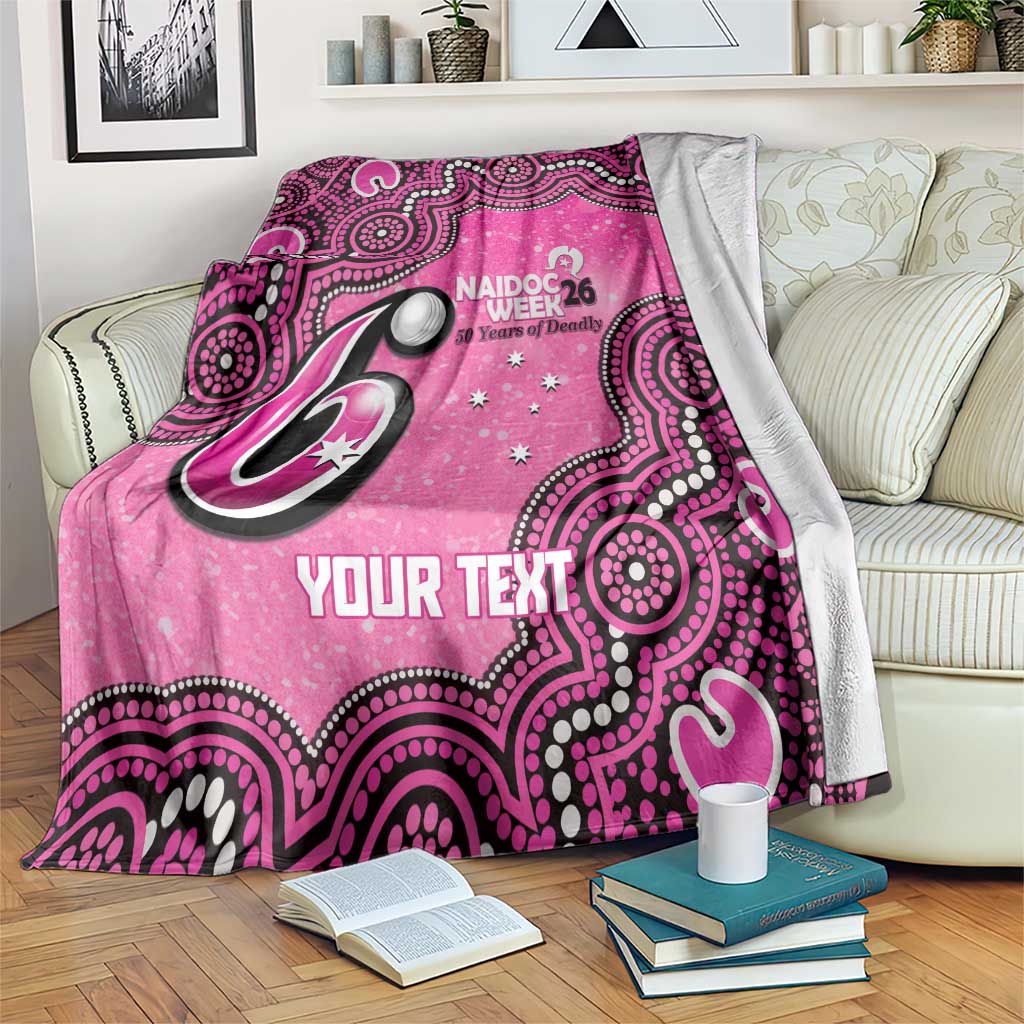 Sydney Sixers NAIDOC Week 2026 Custom Blanket 50 Years Deadly Indigenous Art Glitter Effect