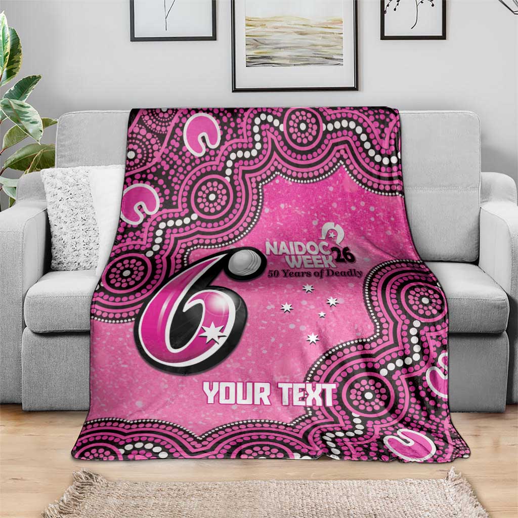Sydney Sixers NAIDOC Week 2026 Custom Blanket 50 Years Deadly Indigenous Art Glitter Effect