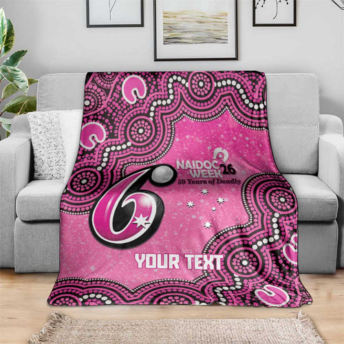 Sydney Sixers NAIDOC Week 2026 Custom Blanket 50 Years Deadly Indigenous Art Glitter Effect
