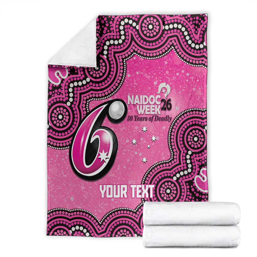 Sydney Sixers NAIDOC Week 2026 Custom Blanket 50 Years Deadly Indigenous Art Glitter Effect