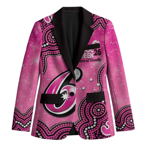 Sydney Sixers NAIDOC Week 2026 Custom Blazer 50 Years Deadly Indigenous Art Glitter Effect