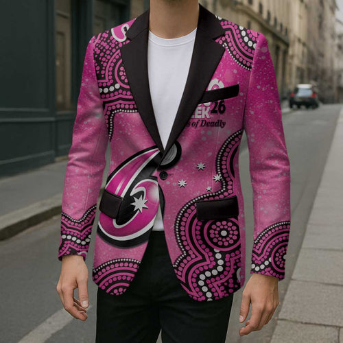 Sydney Sixers NAIDOC Week 2026 Custom Blazer 50 Years Deadly Indigenous Art Glitter Effect
