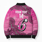 Sydney Sixers NAIDOC Week 2026 Custom Bomber Puffer Jacket 50 Years Deadly Indigenous Art Glitter Effect