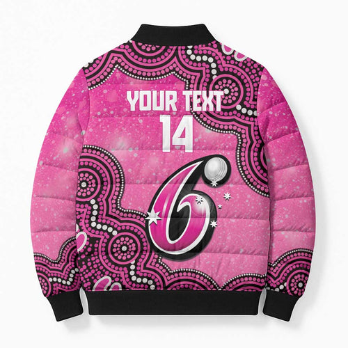 Sydney Sixers NAIDOC Week 2026 Custom Bomber Puffer Jacket 50 Years Deadly Indigenous Art Glitter Effect