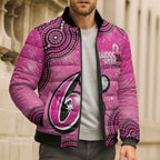 Sydney Sixers NAIDOC Week 2026 Custom Bomber Puffer Jacket 50 Years Deadly Indigenous Art Glitter Effect