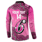 Sydney Sixers NAIDOC Week 2026 Custom Button Sweatshirt 50 Years Deadly Indigenous Art Glitter Effect