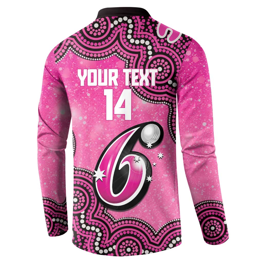 Sydney Sixers NAIDOC Week 2026 Custom Button Sweatshirt 50 Years Deadly Indigenous Art Glitter Effect