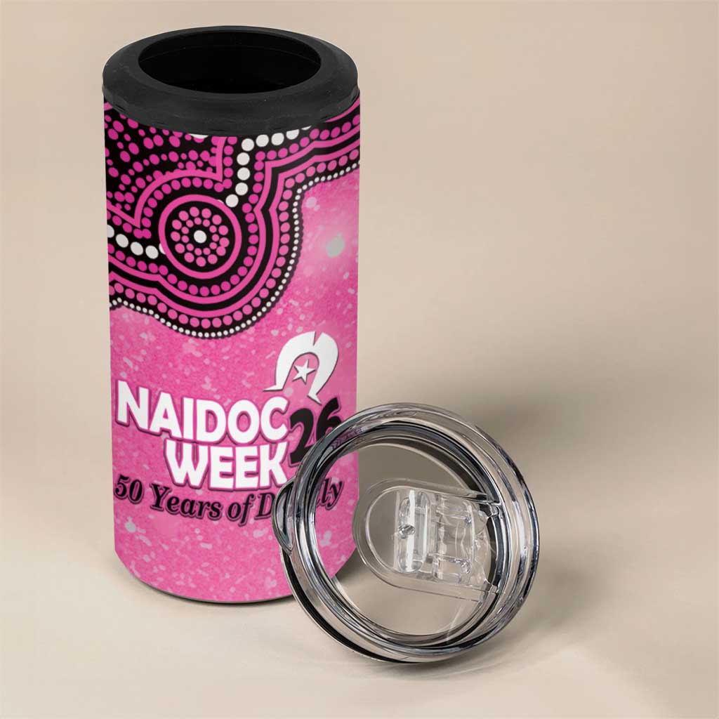 Sydney Sixers NAIDOC Week 2026 Custom 4 in 1 Can Cooler Tumbler 50 Years Deadly Indigenous Art Glitter Effect