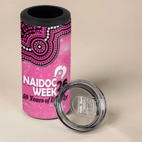 Sydney Sixers NAIDOC Week 2026 Custom 4 in 1 Can Cooler Tumbler 50 Years Deadly Indigenous Art Glitter Effect