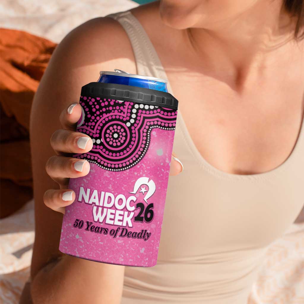 Sydney Sixers NAIDOC Week 2026 Custom 4 in 1 Can Cooler Tumbler 50 Years Deadly Indigenous Art Glitter Effect