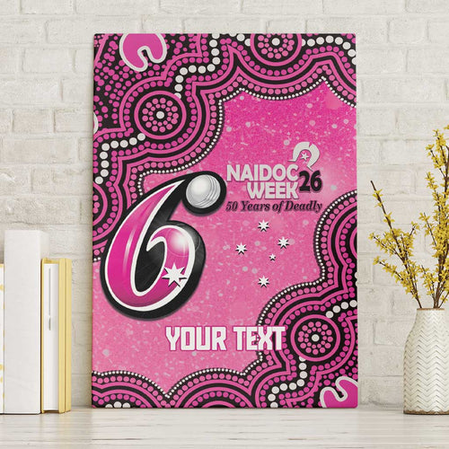 Sydney Sixers NAIDOC Week 2026 Custom Canvas Wall Art 50 Years Deadly Indigenous Art Glitter Effect