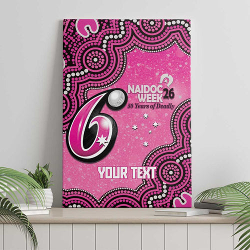 Sydney Sixers NAIDOC Week 2026 Custom Canvas Wall Art 50 Years Deadly Indigenous Art Glitter Effect