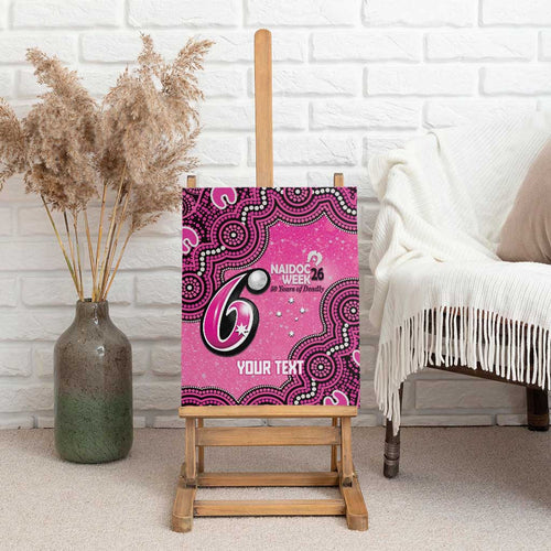 Sydney Sixers NAIDOC Week 2026 Custom Canvas Wall Art 50 Years Deadly Indigenous Art Glitter Effect