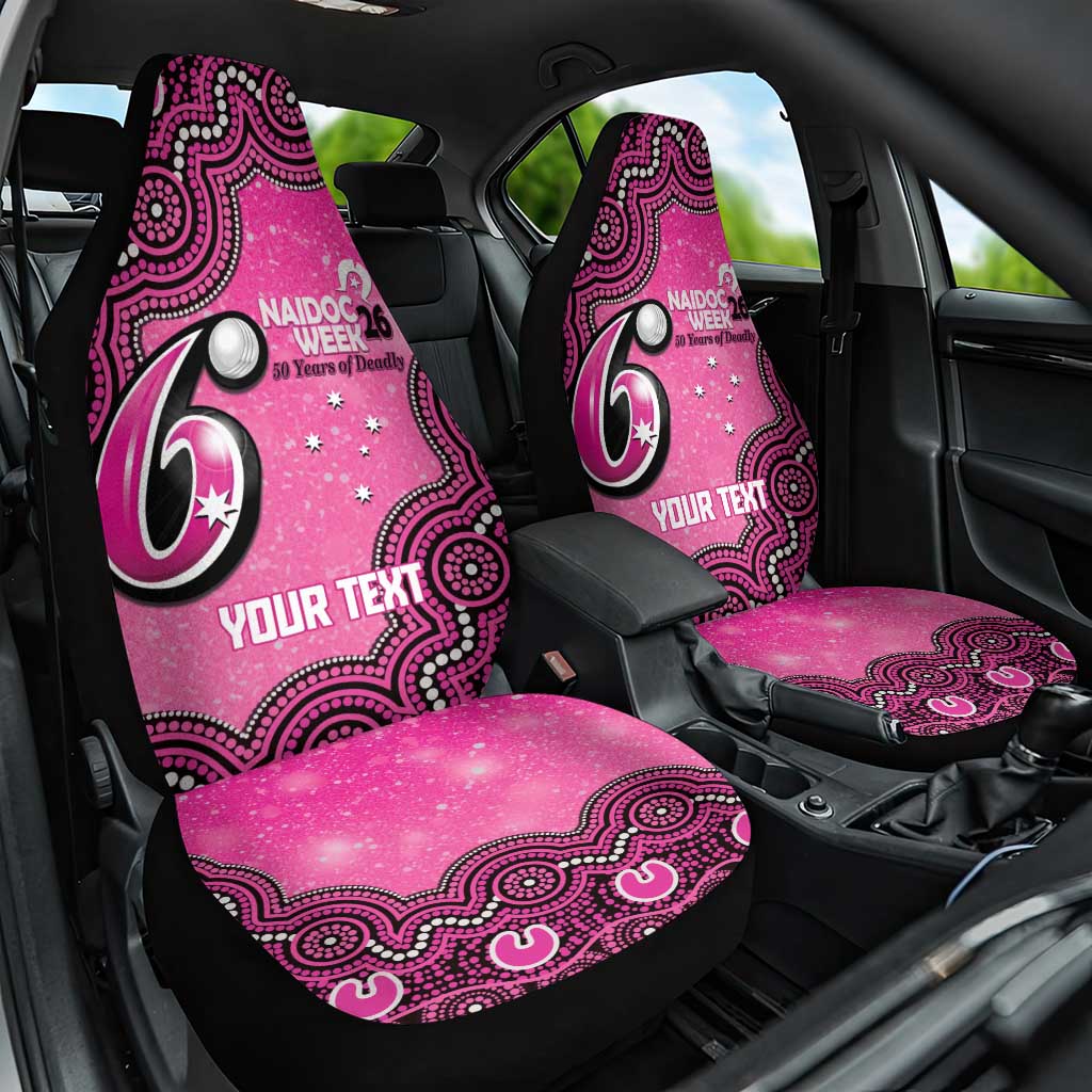 Sydney Sixers NAIDOC Week 2026 Custom Car Seat Cover 50 Years Deadly Indigenous Art Glitter Effect