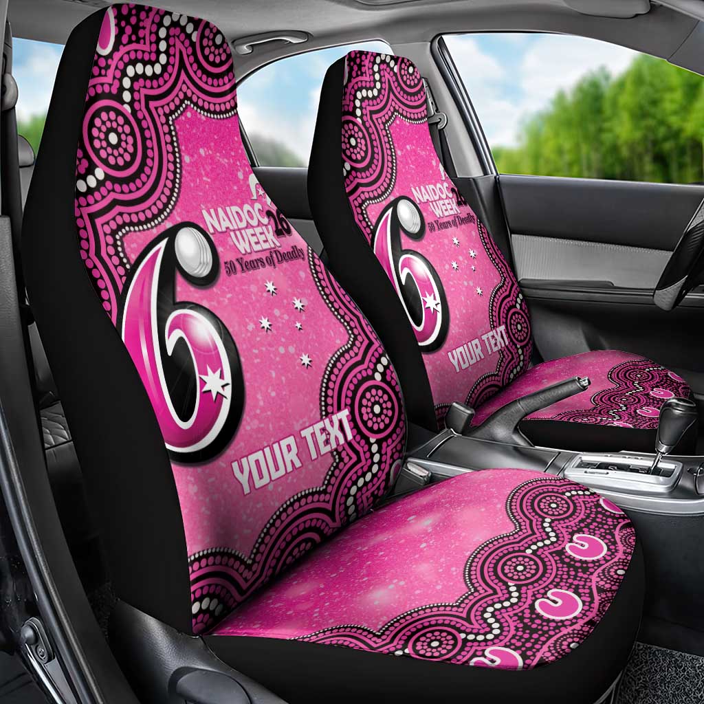Sydney Sixers NAIDOC Week 2026 Custom Car Seat Cover 50 Years Deadly Indigenous Art Glitter Effect
