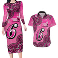 Sydney Sixers NAIDOC Week 2026 Custom Couples Matching Long Sleeve Bodycon Dress and Hawaiian Shirt 50 Years Deadly Indigenous Art Glitter Effect