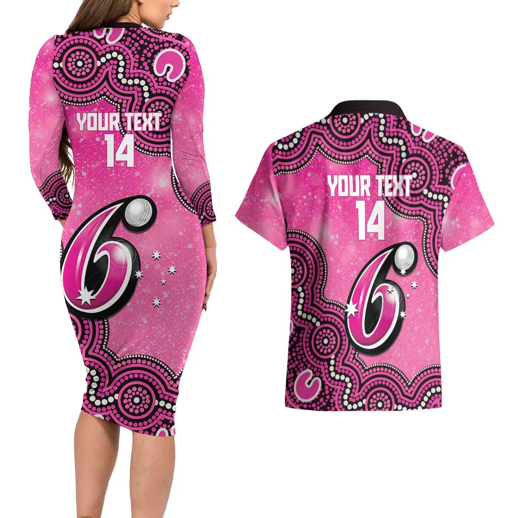 Sydney Sixers NAIDOC Week 2026 Custom Couples Matching Long Sleeve Bodycon Dress and Hawaiian Shirt 50 Years Deadly Indigenous Art Glitter Effect