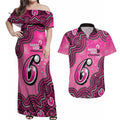 Sydney Sixers NAIDOC Week 2026 Custom Couples Matching Off Shoulder Maxi Dress and Hawaiian Shirt 50 Years Deadly Indigenous Art Glitter Effect
