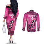 Sydney Sixers NAIDOC Week 2026 Custom Couples Matching Off The Shoulder Long Sleeve Dress and Long Sleeve Button Shirt 50 Years Deadly Indigenous Art Glitter Effect