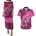Sydney Sixers NAIDOC Week 2026 Custom Couples Matching Puletasi and Hawaiian Shirt 50 Years Deadly Indigenous Art Glitter Effect