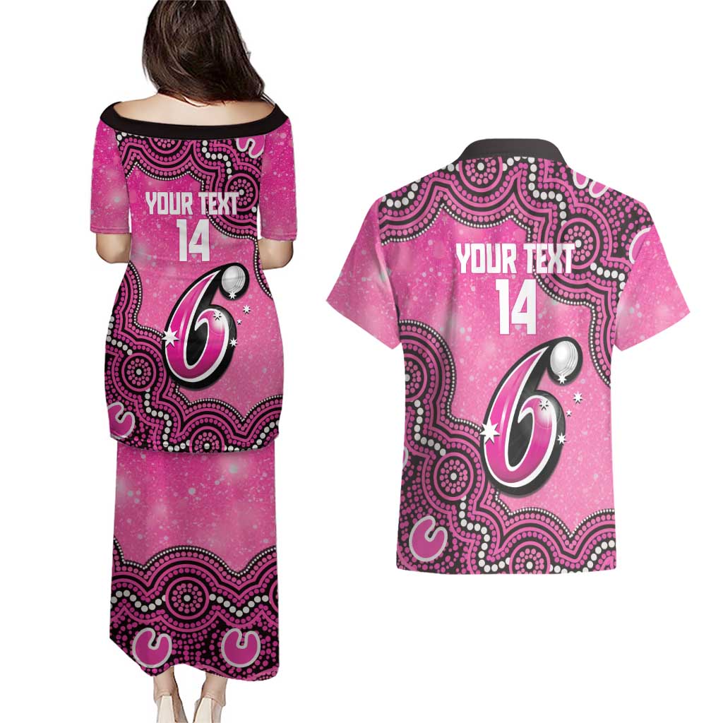 Sydney Sixers NAIDOC Week 2026 Custom Couples Matching Puletasi and Hawaiian Shirt 50 Years Deadly Indigenous Art Glitter Effect