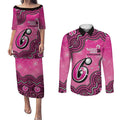 Sydney Sixers NAIDOC Week 2026 Custom Couples Matching Puletasi and Long Sleeve Button Shirt 50 Years Deadly Indigenous Art Glitter Effect