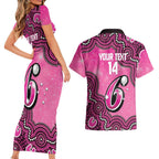 Sydney Sixers NAIDOC Week 2026 Custom Couples Matching Short Sleeve Bodycon Dress and Hawaiian Shirt 50 Years Deadly Indigenous Art Glitter Effect