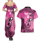 Sydney Sixers NAIDOC Week 2026 Custom Couples Matching Summer Maxi Dress and Hawaiian Shirt 50 Years Deadly Indigenous Art Glitter Effect
