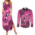 Sydney Sixers NAIDOC Week 2026 Custom Couples Matching Summer Maxi Dress and Long Sleeve Button Shirt 50 Years Deadly Indigenous Art Glitter Effect