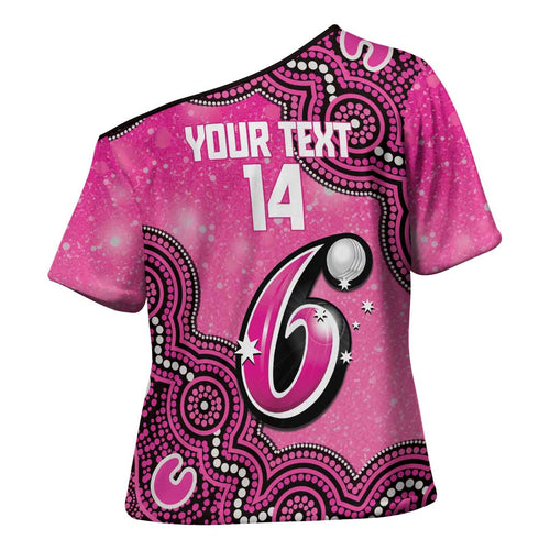 Sydney Sixers NAIDOC Week 2026 Custom Cross Shoulder Shirt 50 Years Deadly Indigenous Art Glitter Effect