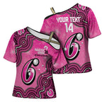 Sydney Sixers NAIDOC Week 2026 Custom Cross Shoulder Shirt 50 Years Deadly Indigenous Art Glitter Effect