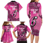 Sydney Sixers NAIDOC Week 2026 Custom Family Matching Long Sleeve Bodycon Dress and Hawaiian Shirt 50 Years Deadly Indigenous Art Glitter Effect