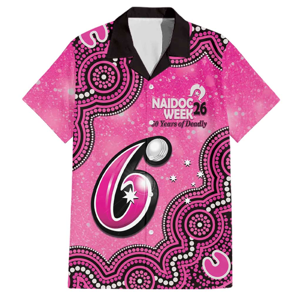 Sydney Sixers NAIDOC Week 2026 Custom Family Matching Long Sleeve Bodycon Dress and Hawaiian Shirt 50 Years Deadly Indigenous Art Glitter Effect