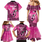 Sydney Sixers NAIDOC Week 2026 Custom Family Matching Mermaid Dress and Hawaiian Shirt 50 Years Deadly Indigenous Art Glitter Effect