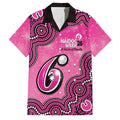 Sydney Sixers NAIDOC Week 2026 Custom Family Matching Off The Shoulder Long Sleeve Dress and Hawaiian Shirt 50 Years Deadly Indigenous Art Glitter Effect