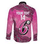 Sydney Sixers NAIDOC Week 2026 Custom Family Matching Off The Shoulder Long Sleeve Dress and Hawaiian Shirt 50 Years Deadly Indigenous Art Glitter Effect