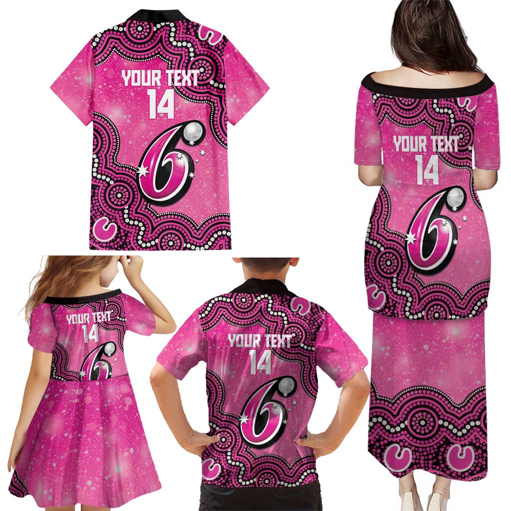 Sydney Sixers NAIDOC Week 2026 Custom Family Matching Puletasi and Hawaiian Shirt 50 Years Deadly Indigenous Art Glitter Effect