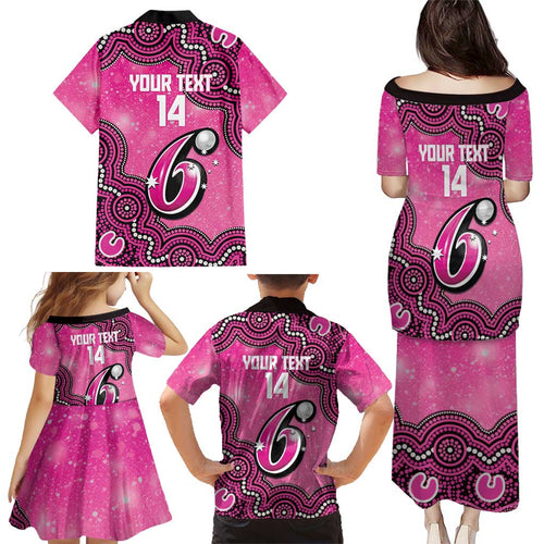 Sydney Sixers NAIDOC Week 2026 Custom Family Matching Puletasi and Hawaiian Shirt 50 Years Deadly Indigenous Art Glitter Effect